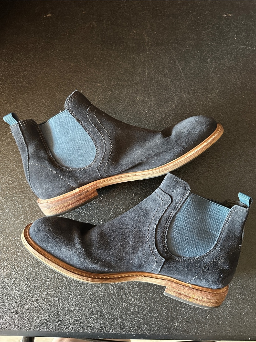The Rail Navy Suede Chelsea Boots Men’s 8